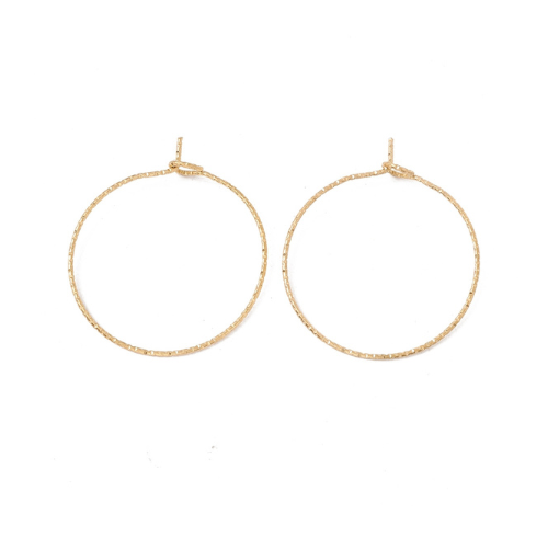 Hoop Earring Findings, Stainless Steel, (IP), Gold Plated, 25mm - BEADED CREATIONS
