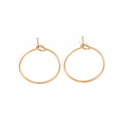 Hoop Earring Findings, Stainless Steel, (IP), Gold Plated, 30mm - BEADED CREATIONS