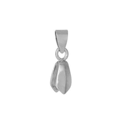 Ice-Pick Pinch Bails, Teardrop, Silver Tone, Alloy, 21x7mm