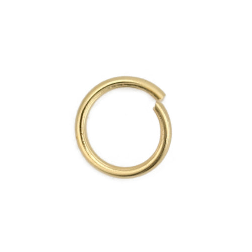 Jump Rings, 304 Stainless Steel, Round, Open, 18K Gold Plated, 6x0.7mm - BEADED CREATIONS