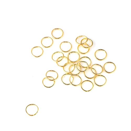 Jump Rings, Alloy, Round, Open, Golden, 8x0.9mm - BEADED CREATIONS