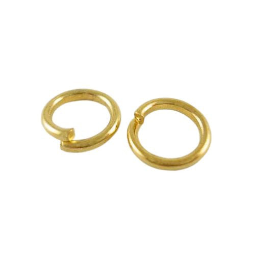 Jump Rings, Brass, Round, Open, Golden, 10x1mm - BEADED CREATIONS