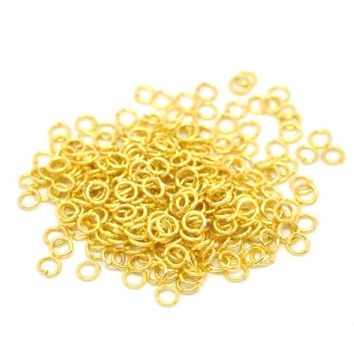 Jump Rings, Iron, Round, Open, Golden, 4x0.7mm - BEADED CREATIONS