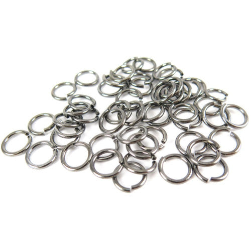 Jump Rings, Iron, Round, Open, Silver, 10x0.9mm - BEADED CREATIONS