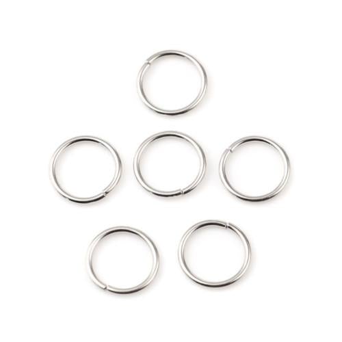 Jump Rings, Iron, Round, Open, Silver, 12x1.2mm - BEADED CREATIONS