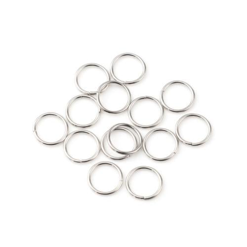 Jump Rings, Iron, Round, Open, Silver, 12x1.2mm - BEADED CREATIONS