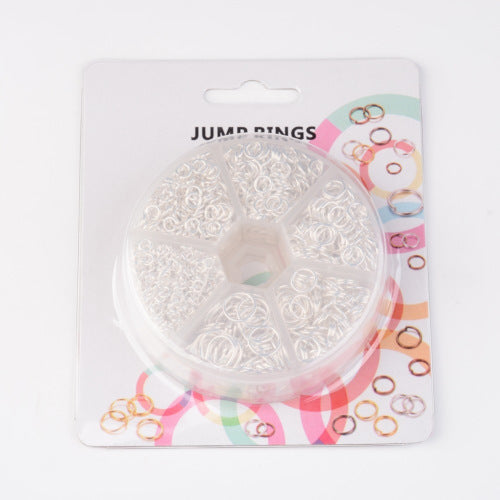 Jump Rings, Iron, Round, Open, Variety Pack, Silver Plated, 4-10mm - BEADED CREATIONS