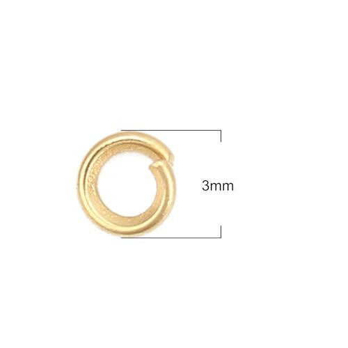 Jump Rings, Stainless Steel, Round, Open, 18K Gold Plated, 3x0.6mm - BEADED CREATIONS