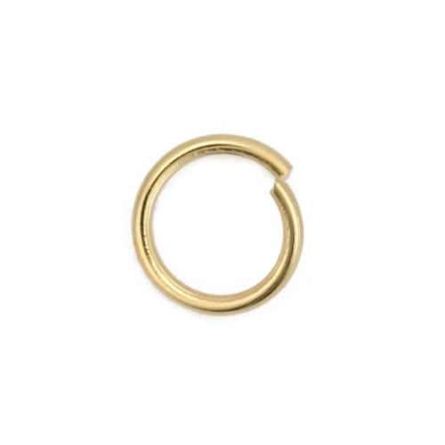 Jump Rings, Stainless Steel, Round, Open, 18K Gold Plated, 6x0.7mm - BEADED CREATIONS