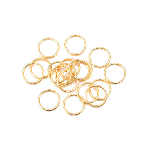 Jump Rings, Stainless Steel, Round, Open, Golden, 12x1mm - BEADED CREATIONS