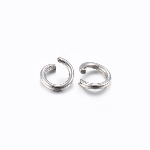 Jump Rings, Stainless Steel, Round, Open, Silver, 10x0.8mm - BEADED CREATIONS