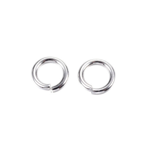 Jump Rings, Stainless Steel, Round, Open, Silver, 12x2mm - BEADED CREATIONS