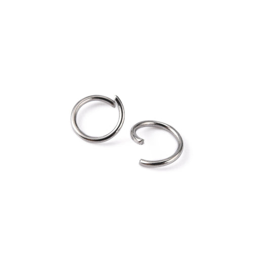 Jump Rings, Stainless Steel, Round, Open, Silver, 6x0.7mm - BEADED CREATIONS