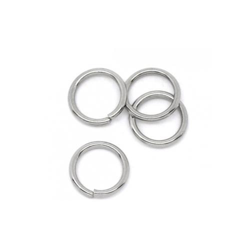 Jump Rings, Stainless Steel, Round, Open, Silver, 8x1mm - BEADED CREATIONS