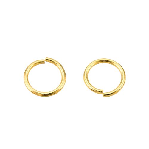 Jump Rings, Iron, Round, Open, Gold Plated, 6x0.7mm - BEADED CREATIONS