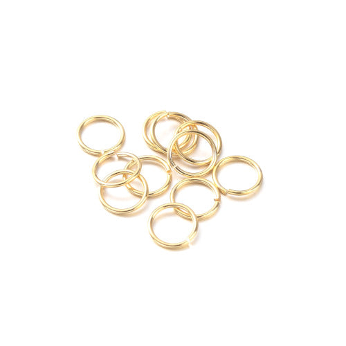 Jump Rings, Stainless Steel, Round, Open, (PVD), Gold Plated, 6x0.95mm - BEADED CREATIONS