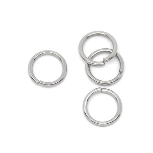 Jump Rings, Stainless Steel, Round, Open, Silver, 10x1.2mm - BEADED CREATIONS