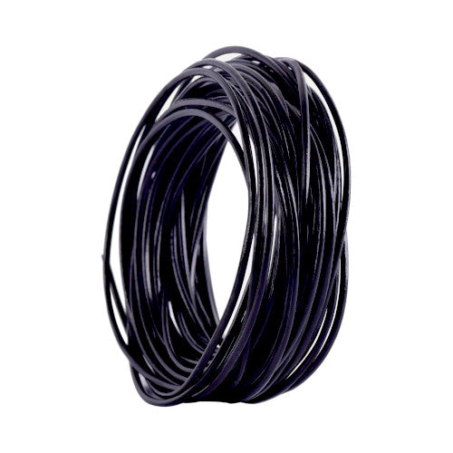 Leather Cord, Natural, Black, Round, 1.5mm - BEADED CREATIONS