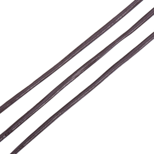 Leather Cord, Natural, Coconut Brown, Round, 3mm - BEADED CREATIONS