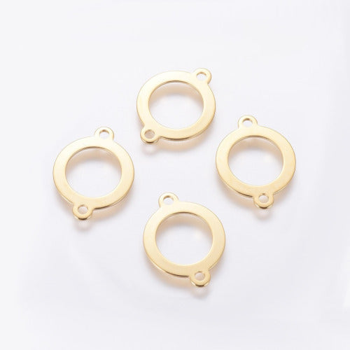 Linking Rings, Stainless Steel, Gold Plated, 19mm - BEADED CREATIONS