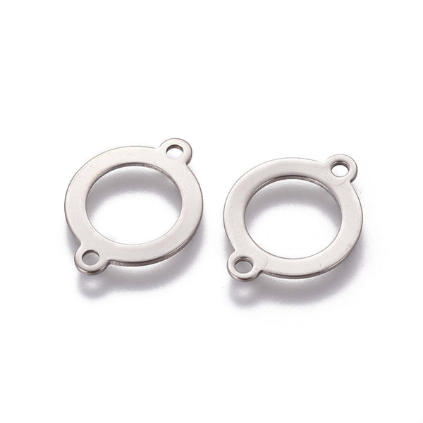 Linking Rings, Stainless Steel, Silver, 19mm - BEADED CREATIONS