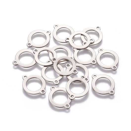 Linking Rings, Stainless Steel, Silver, 19mm - BEADED CREATIONS