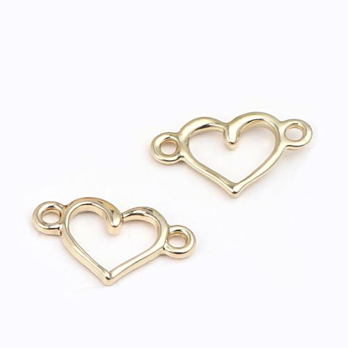 Links, Heart, Cut-Out, Gold Plated, Alloy, 15mm - BEADED CREATIONS