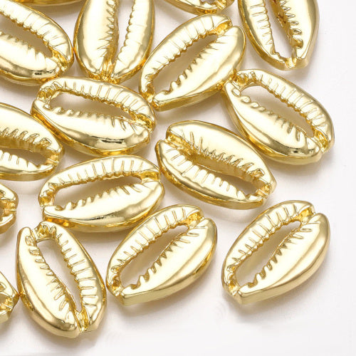 Metal Beads, Cowrie Shell, Gold Plated, Alloy, 19mm - BEADED CREATIONS