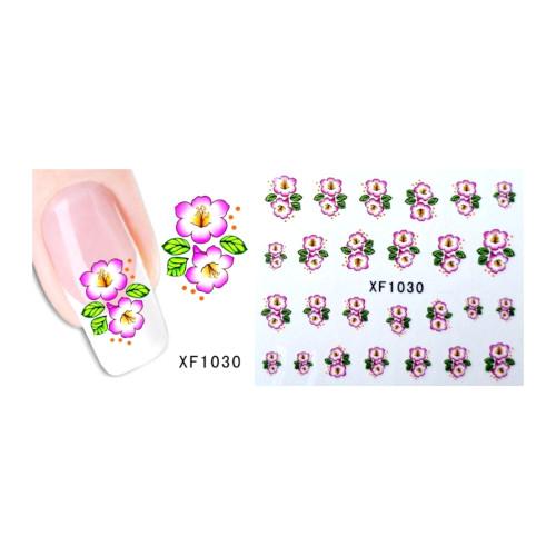 Nail Art Decals, Water Transfer Sliders, Flowers, Pink. XF1030 - BEADED CREATIONS