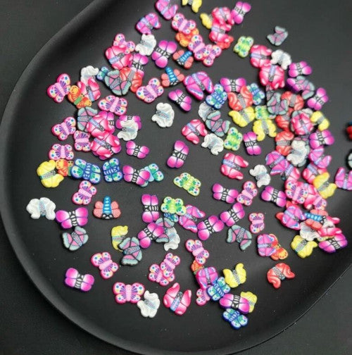 Nail Art Decorations, Polymer Clay Fimo Slices, Butterflies And Tutti Frutti, Assorted - BEADED CREATIONS