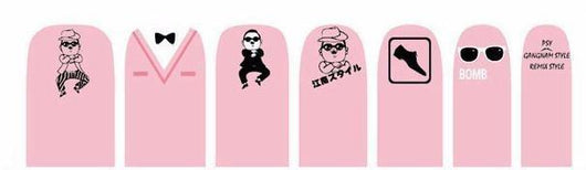 Nail Art Wraps, Pink, Black, Gangnam Style, Shoes, Sunglasses - BEADED CREATIONS