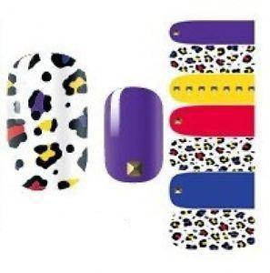 Nail Art Wraps, Purple, Yellow, Red, Blue, Leopard Print - BEADED CREATIONS