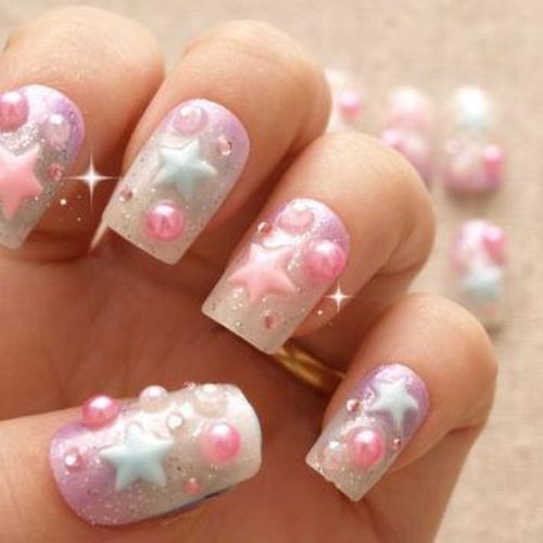 Nail Art, Decorations, 3D, Half-Round, Dome, Pearls, Pink - BEADED CREATIONS