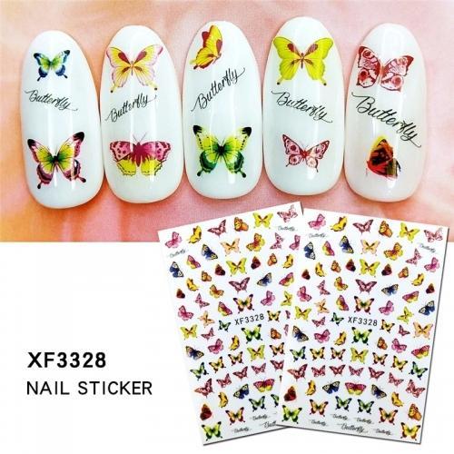 Nail Art, Nail Stickers, Butterflies, Butterfly, XF3328 - BEADED CREATIONS
