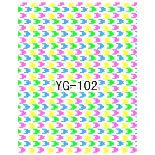 Nail Art, Neon, Water Transfer Decals, YG-102 - BEADED CREATIONS