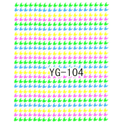 Nail Art, Neon, Water Transfer Decals, YG-104 - BEADED CREATIONS