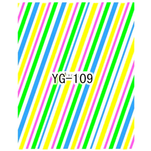 Nail Art, Neon, Water Transfer Decals, YG-109 - BEADED CREATIONS