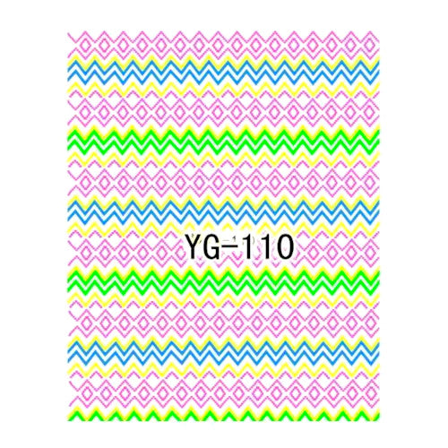 Nail Art, Neon, Water Transfer Decals, YG-110 - BEADED CREATIONS