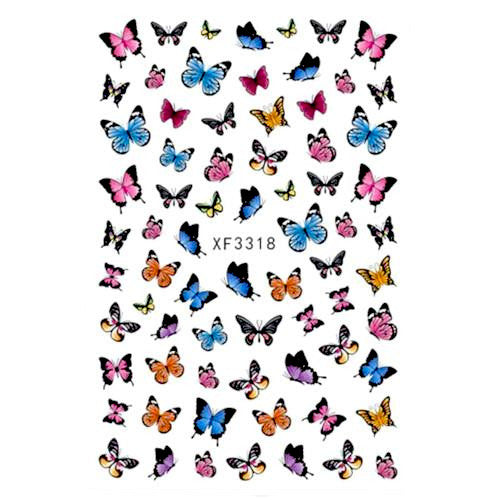 Nail Art Stickers, Butterflies, XF3318 - BEADED CREATIONS