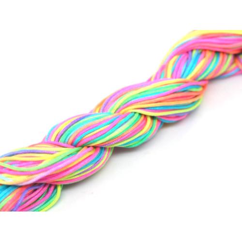 Nylon Jewelry Cord, Knotting Cord, Rainbow, 1mm - BEADED CREATIONS