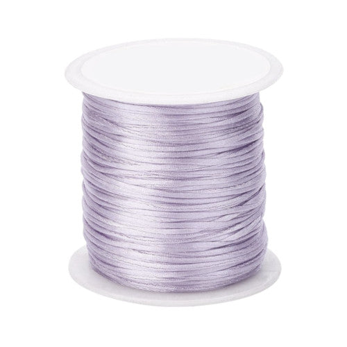 Nylon Cord, Rattail, Satin Cord, Mauve, 3mm, 10-Meter Spool - BEADED CREATIONS