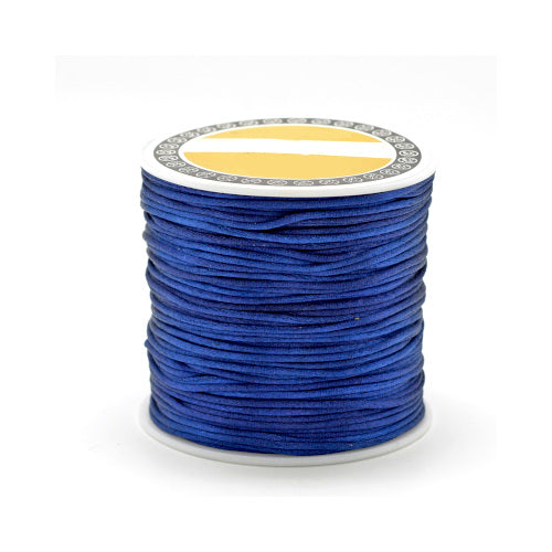 Nylon Cord, Rattail, Satin Cord, Midnight Blue, 2.5mm - BEADED CREATIONS