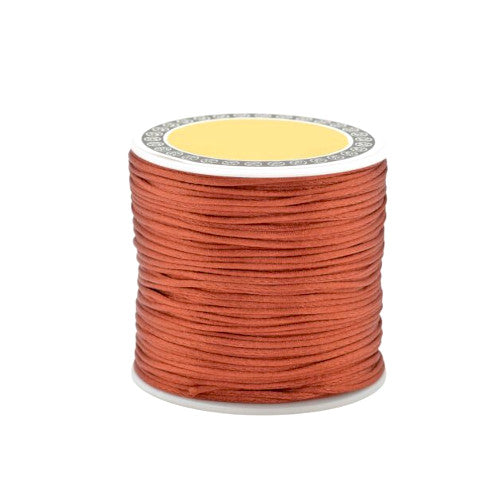 Nylon Cord, Rattail, Satin Cord, Sienna, 2.5mm - BEADED CREATIONS