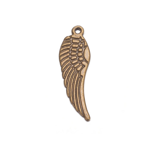 Pendants, Angel Wing, Antique Bronze, Alloy, 30mm - BEADED CREATIONS