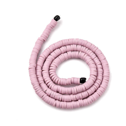 Polymer Clay Beads, Heishi, Flat, Round, Thistle, 4mm - BEADED CREATIONS