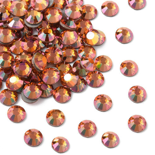 Preciosa® Hotfix Crystals, Chaton Rose VIVA 12, Lava, SS10 - BEADED CREATIONS