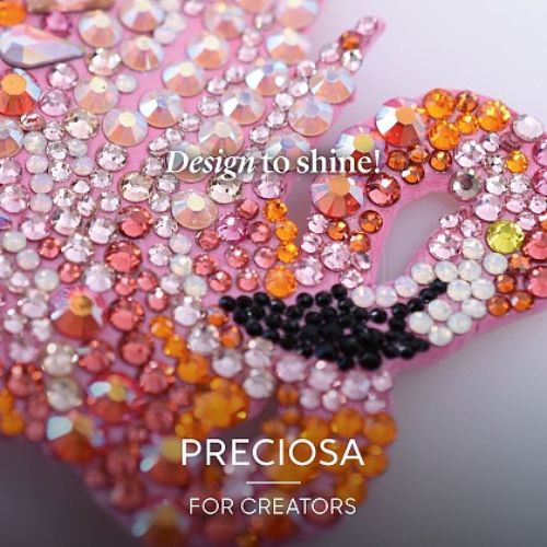 Preciosa® Hotfix Crystals, Chaton Rose VIVA 12, Rose, SS6 - BEADED CREATIONS