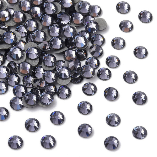 Preciosa® Hotfix Crystals, Chaton Rose VIVA 12, Smoked Amethyst, SS10 - BEADED CREATIONS