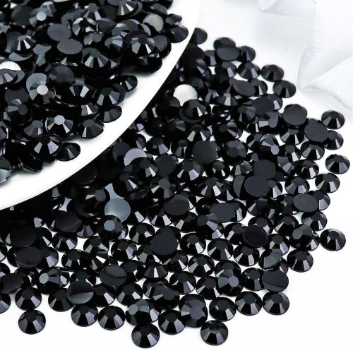 Rhinestones, Acrylic, Flatback, Round, Black, 2mm - BEADED CREATIONS