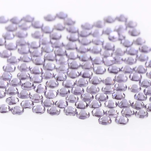 Rhinestones, Acrylic, Flatback, Round, Light Amethyst, 2mm - BEADED CREATIONS